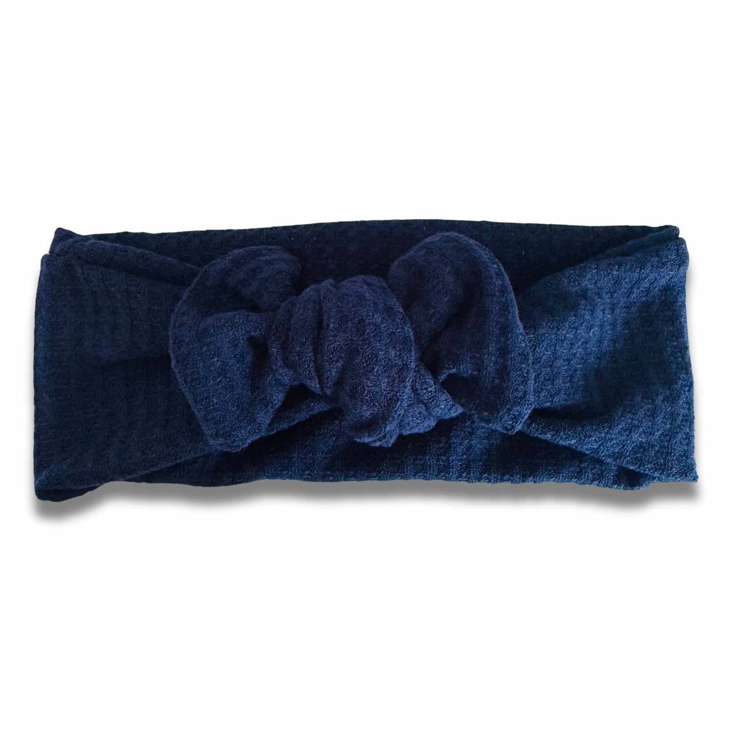 Navy Waffle Knit Sweetie Headband Sewing Sweethearts