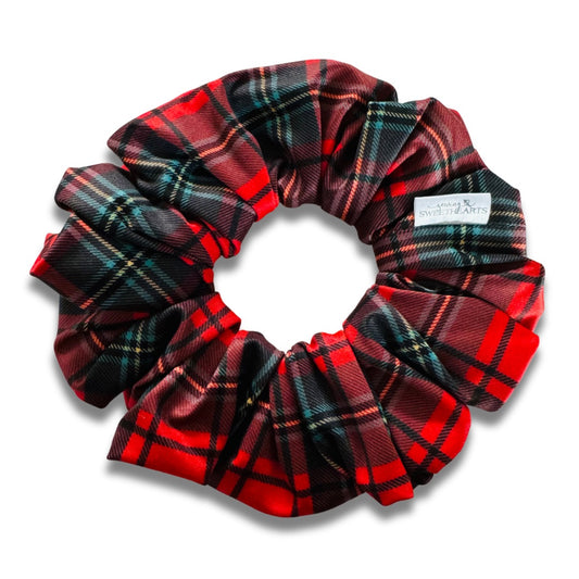 Red Christmas Plaid Scrunchie  Sewing Sweethearts   