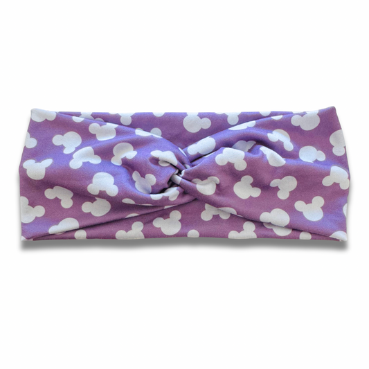 Purple Mouse Sweetheart Headband (or removable tie option) Sewing Sweethearts Sweetheart
