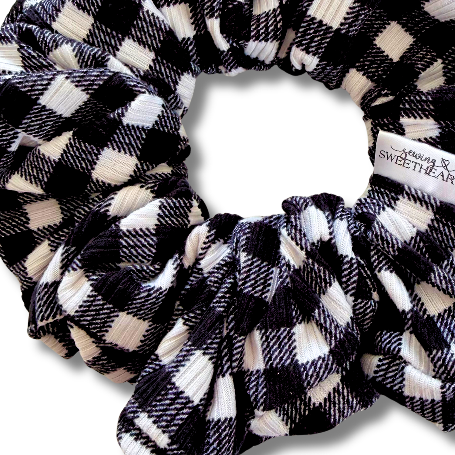 Buffalo White Waffle Scrunchie Sewing Sweethearts