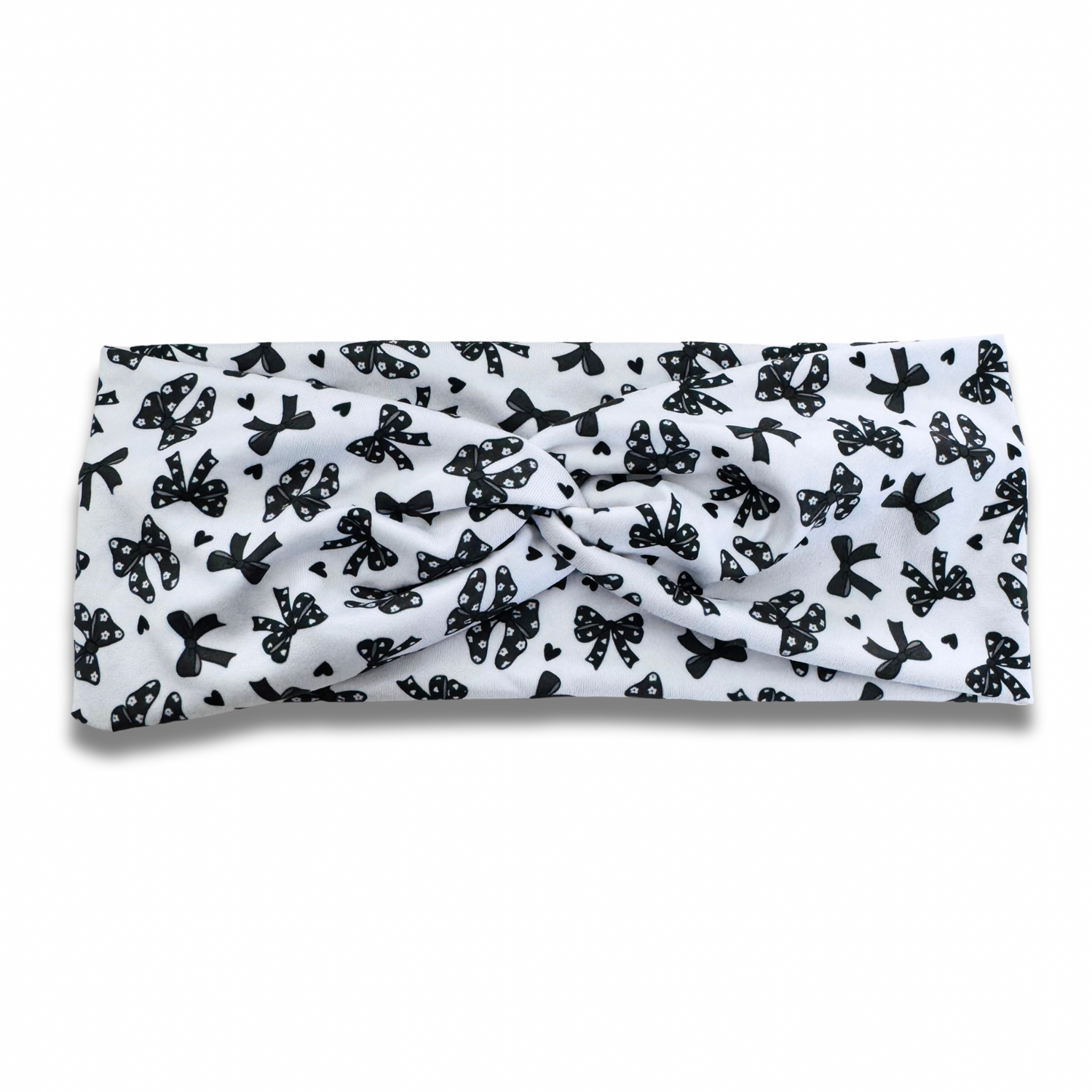 Black Bows Sweetheart Headband (or removable tie option) Sewing Sweethearts Sweetheart