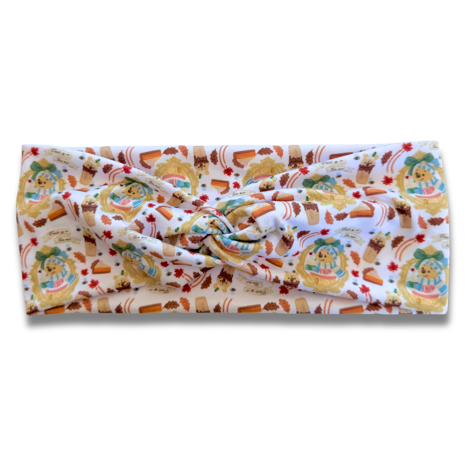 Fall Bear (v.2) Sweetheart Headband (or removable tie option) Sewing Sweethearts Sweetheart