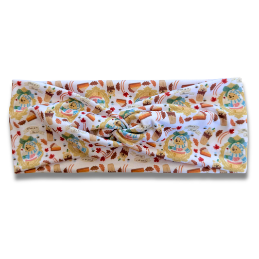 Fall Bear (v.2) Sweetheart Headband (or removable tie option) Sewing Sweethearts Sweetheart