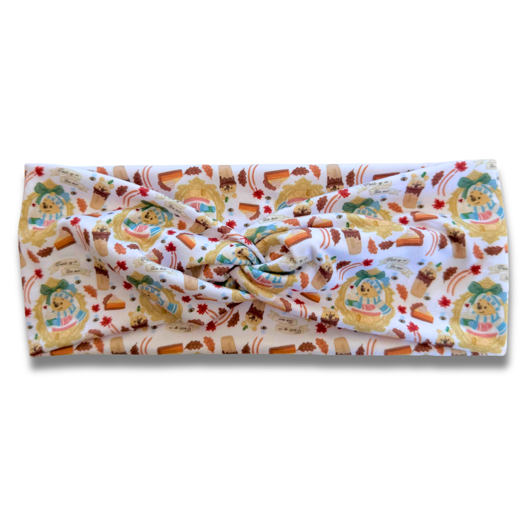 Fall Bear (v.2) Sweetheart Headband (or removable tie option) Sewing Sweethearts Sweetheart