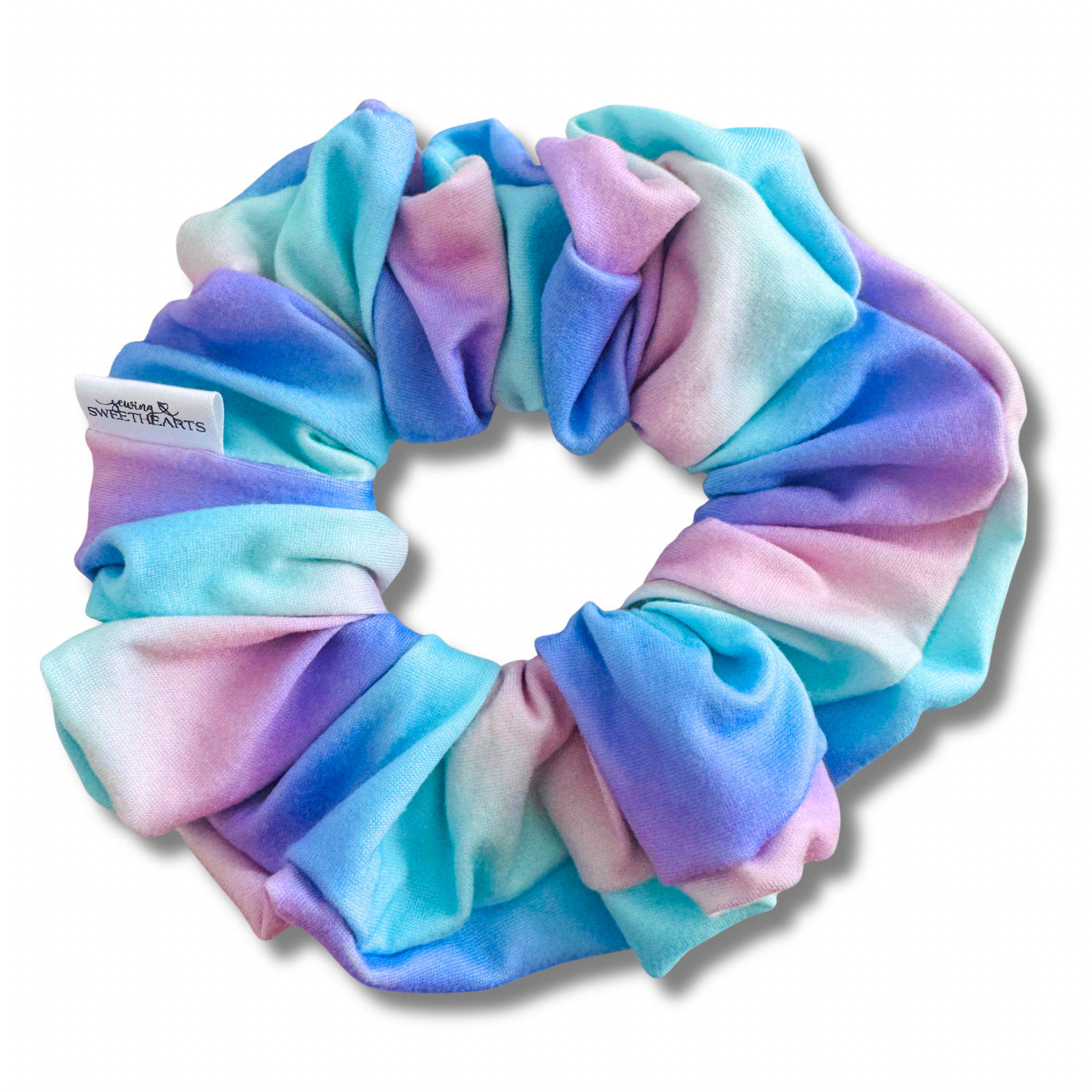 Cotton Candy Tie Dye Scrunchie Sewing Sweethearts