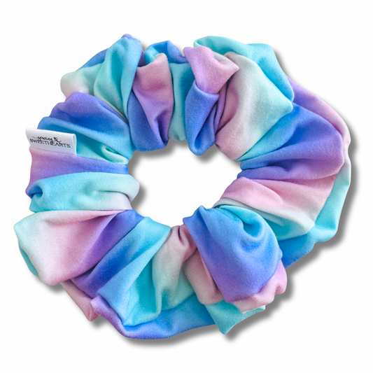 Cotton Candy Tie Dye Scrunchie Sewing Sweethearts