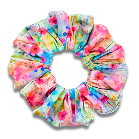 Water Painted Blooms Scrunchie  Sewing Sweethearts   