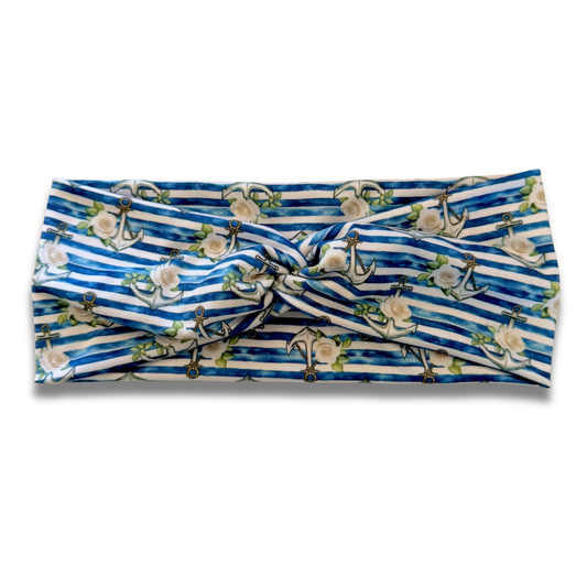 Anchors Sweetheart Headband (or removable tie option) Sewing Sweethearts Sweetheart