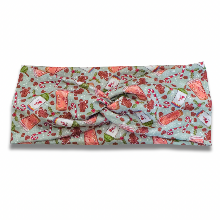 Christmas Cafe Sweetheart Headband (or removable tie option)