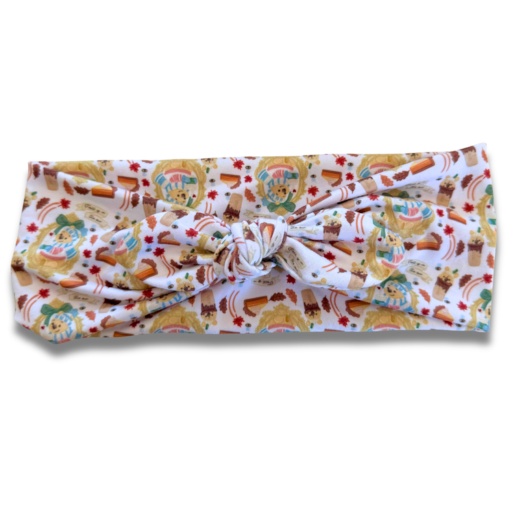 Fall Bear (v.2) Sweetheart Headband (or removable tie option) Sewing Sweethearts Sweetheart with Removable Tie