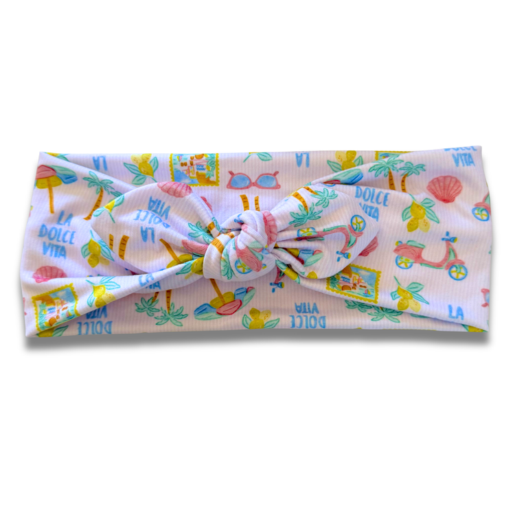 Italian Summer Sweetheart Headband (or removable tie option) Sewing Sweethearts Sweetheart with Removable Tie