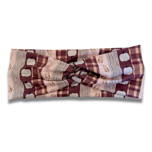 Cozy Fall Sweetheart Headband (or removable tie option) Sewing Sweethearts Sweetheart