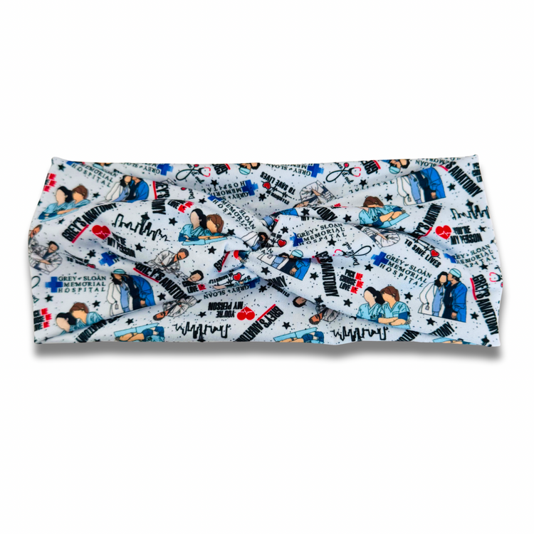 Greys Sweetheart Headband (or removable tie option)