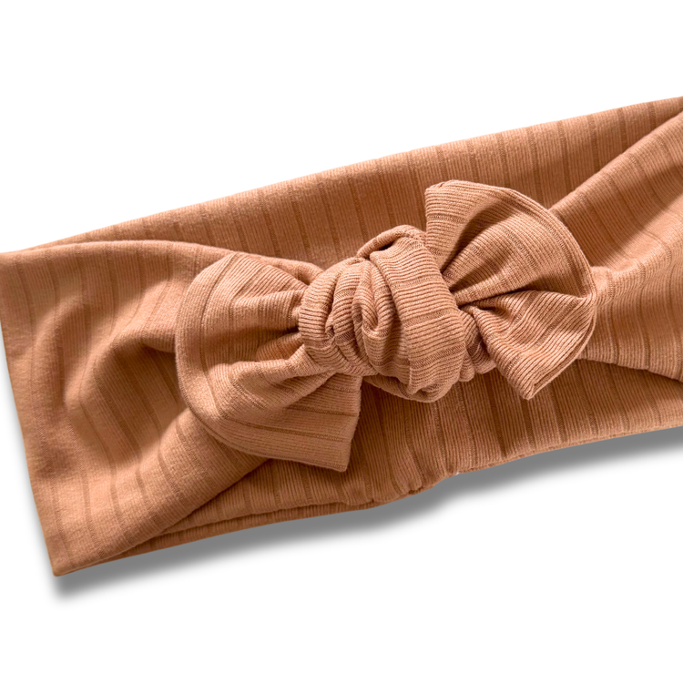Caramel Ribbed Sweetie Headband Sewing Sweethearts