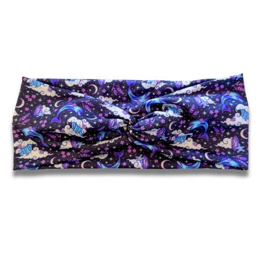 Dolphins Sweetheart Headband (or removable tie option) Sewing Sweethearts Sweetheart
