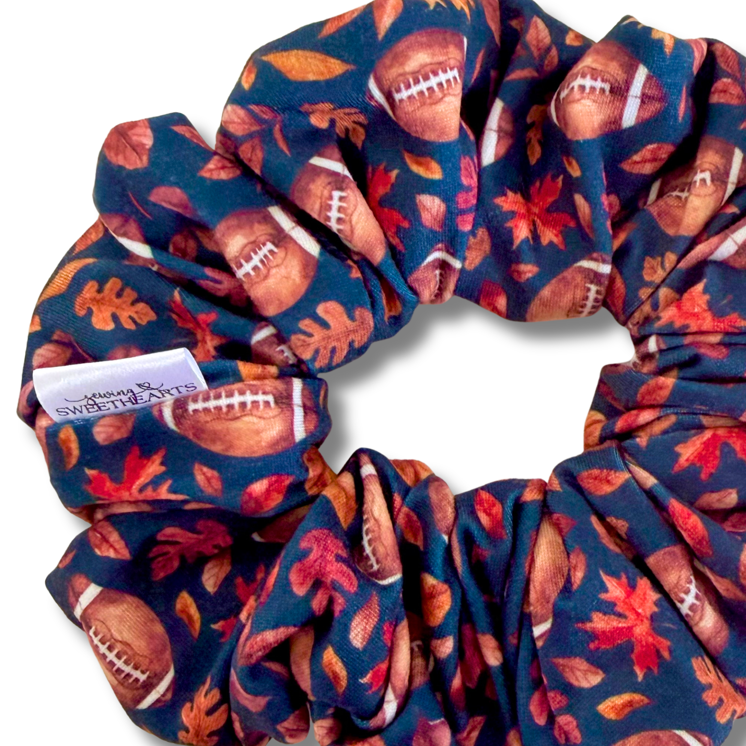 Fall Football Scrunchie Sewing Sweethearts
