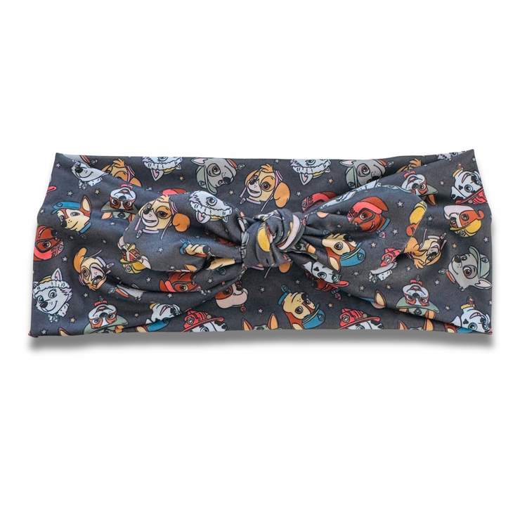 Patrol Dogs Sweetheart Headband (or removable tie option) Sewing Sweethearts Sweetheart with Removable Tie