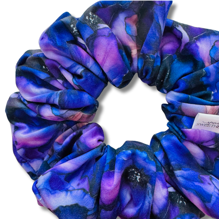 Purple Petals Scrunchie Sewing Sweethearts