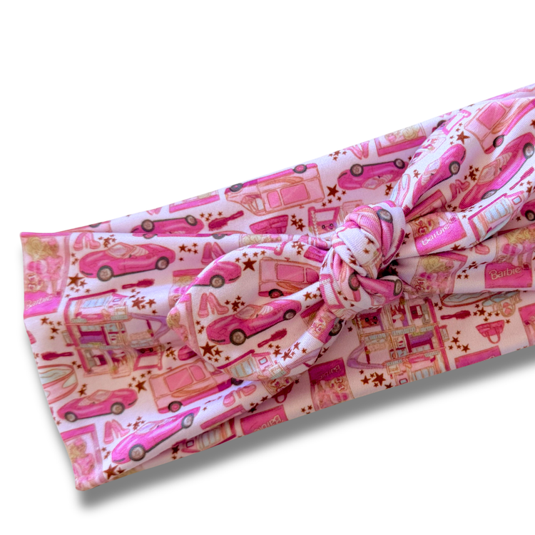 Pink Doll Sweetheart Headband (or removable tie option) Sewing Sweethearts