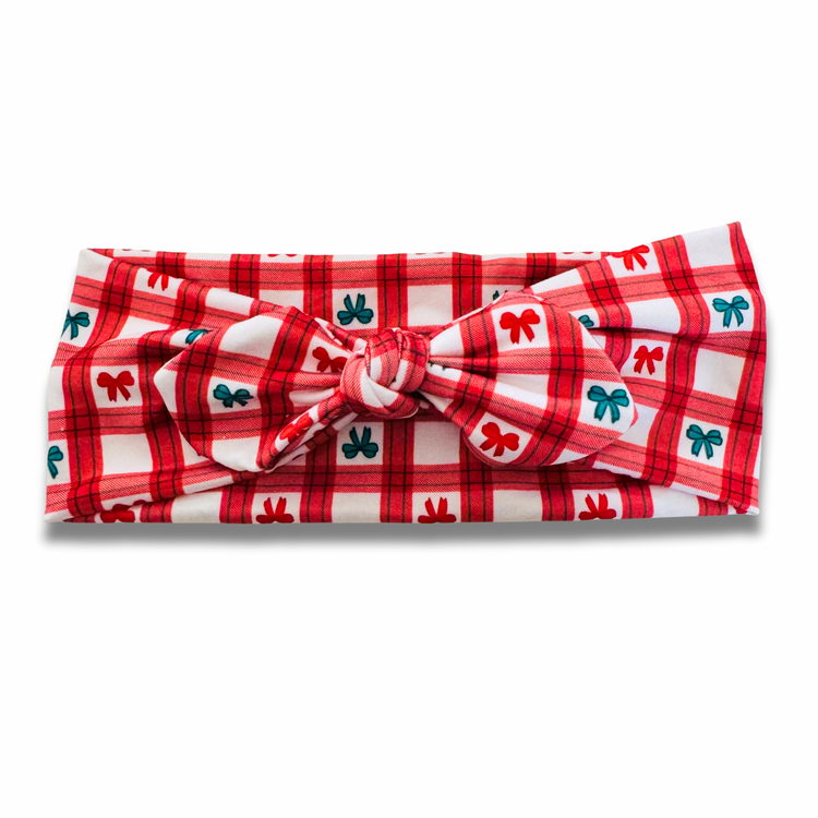 Holiday Ties Sweetheart Headband (or removable tie option)