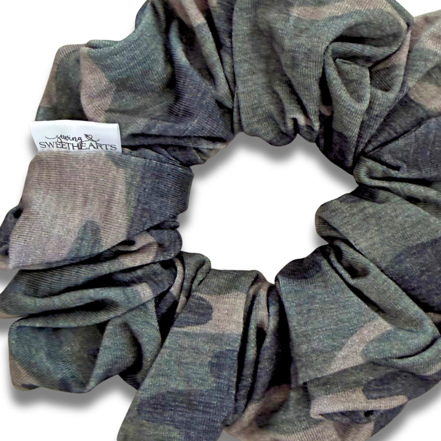 Camo Scrunchie Sewing Sweethearts