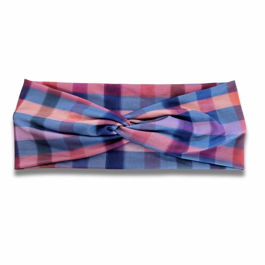Fall Picnic Plaid Sweetheart Headband (or removable tie option) Sewing Sweethearts Sweetheart