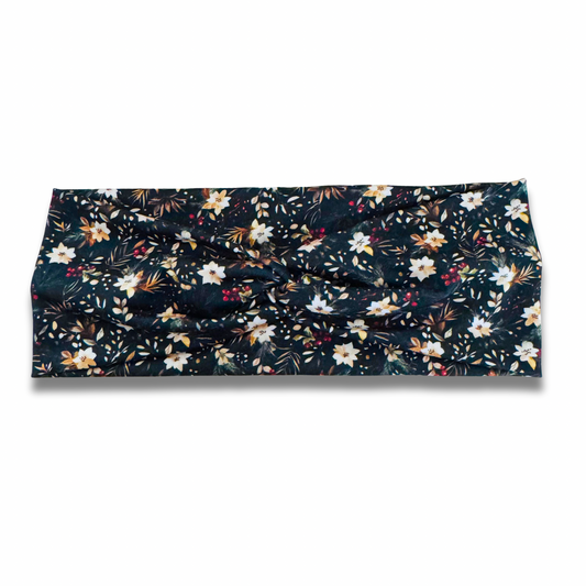 Mini Festive Florals Sweetheart Headband (or removable tie option)