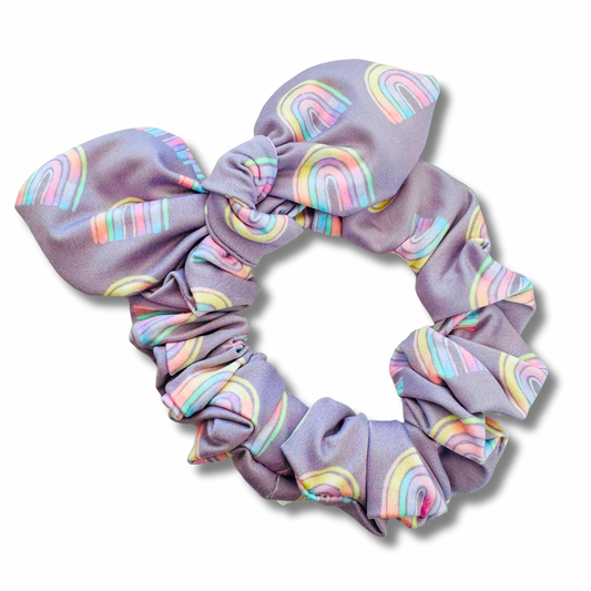 Rainbows Bow Scrunchie Sewing Sweethearts