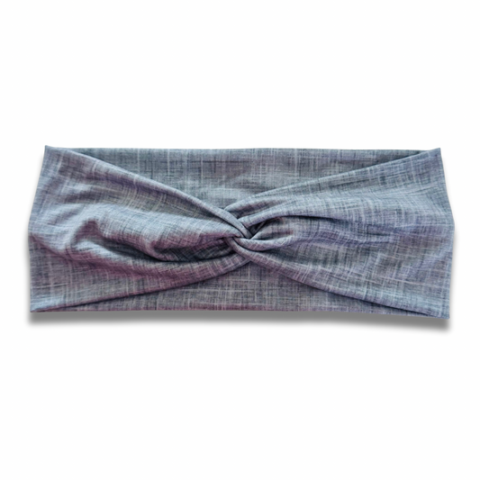 Grey Linen Style Sweetheart Headband (or removable tie option) Sewing Sweethearts Sweetheart