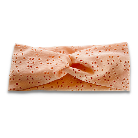 Peach Eyelet Sweetheart (with removable tie option)  Sewing Sweethearts Sweetheart  