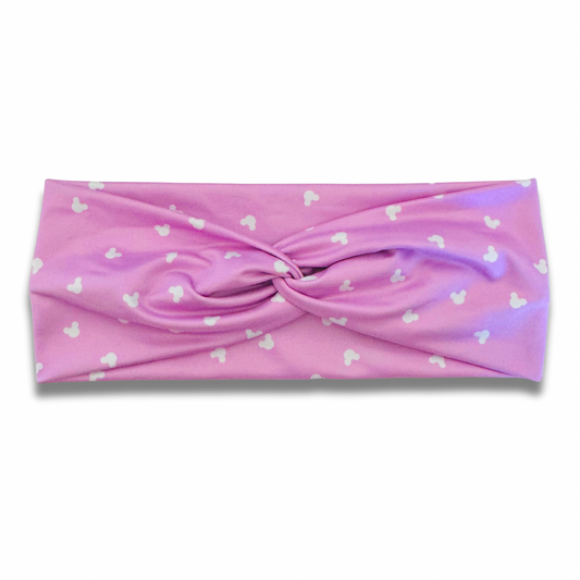 Pink Mouse Sweetheart Headband (or removable tie option) Sewing Sweethearts Sweetheart