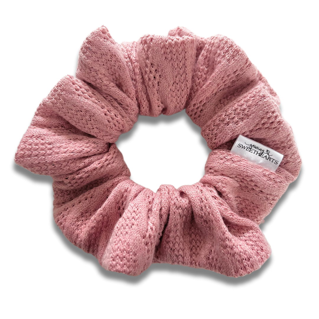 Rose Cable Knit Scrunchie  Sewing Sweethearts   