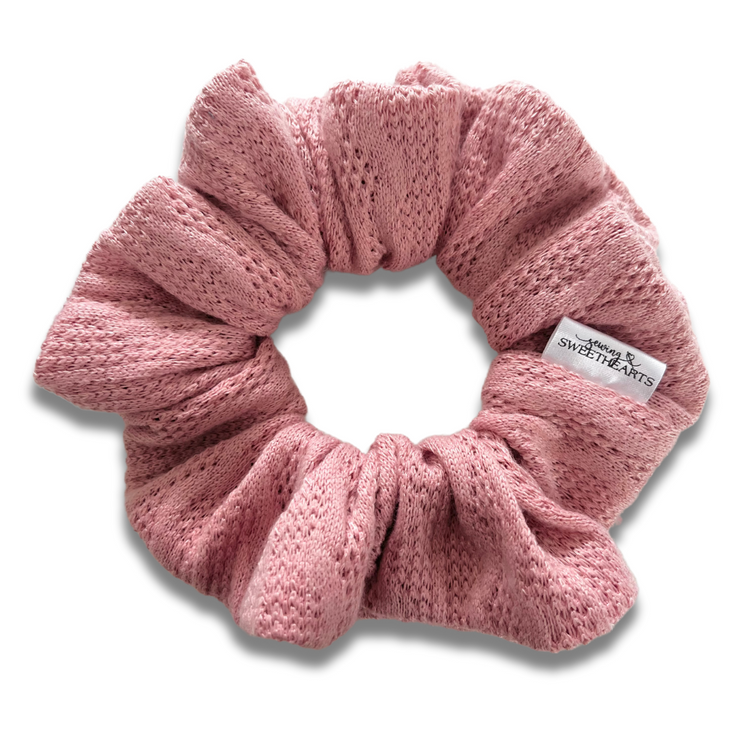 Rose Cable Knit Scrunchie  Sewing Sweethearts   