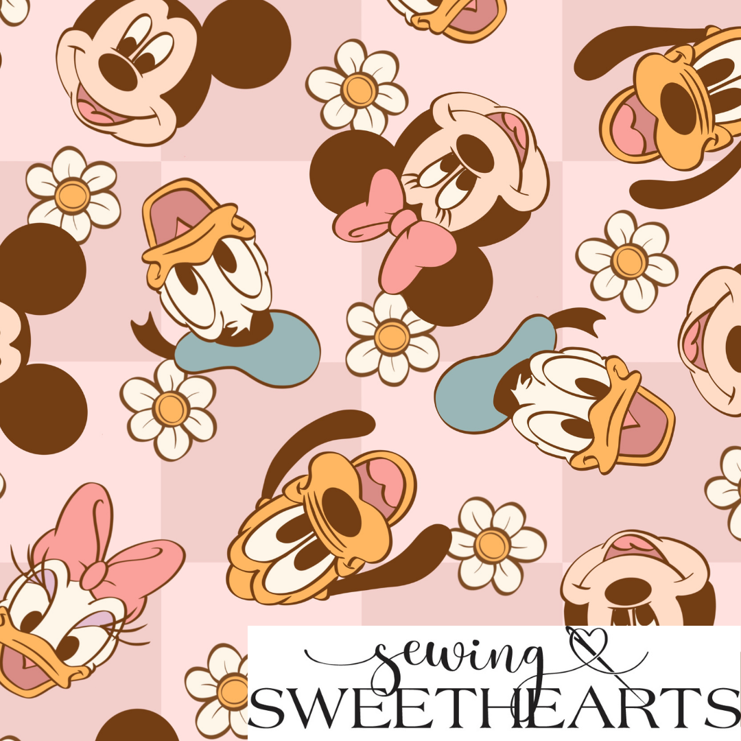 Mouse Floral Friends Minky Blanket PREORDER (~4 weeks before shipping)  Sewing Sweethearts   