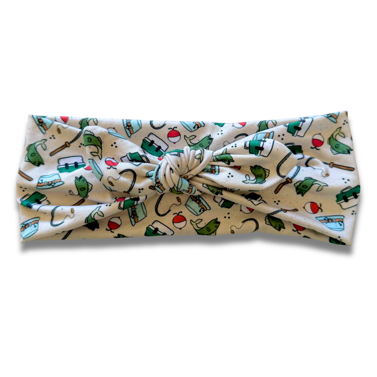 Fishing Sweetheart Headband (or removable tie option) Sewing Sweethearts Sweetheart with Removable Tie