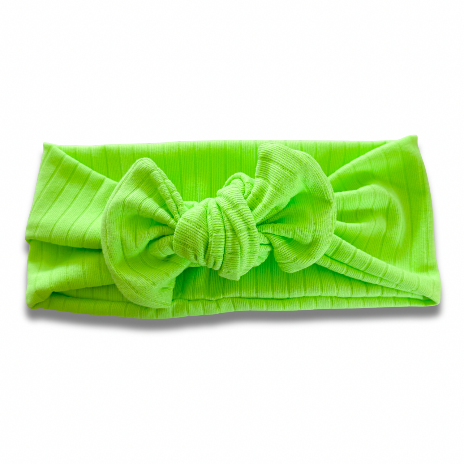 Neon Green Ribbed Sweetie Headband Sewing Sweethearts
