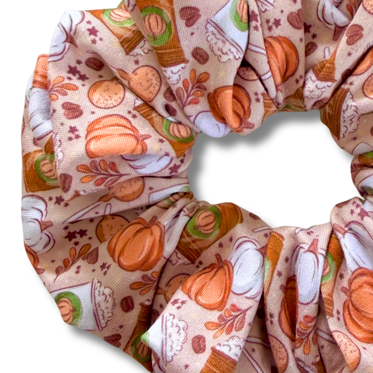 Pumpkin Coffee Scrunchie Sewing Sweethearts