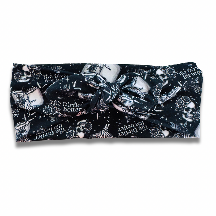 The Dirtier The Better Sweetheart Headband (or removable tie option) Sewing Sweethearts Sweetheart with Removable Tie