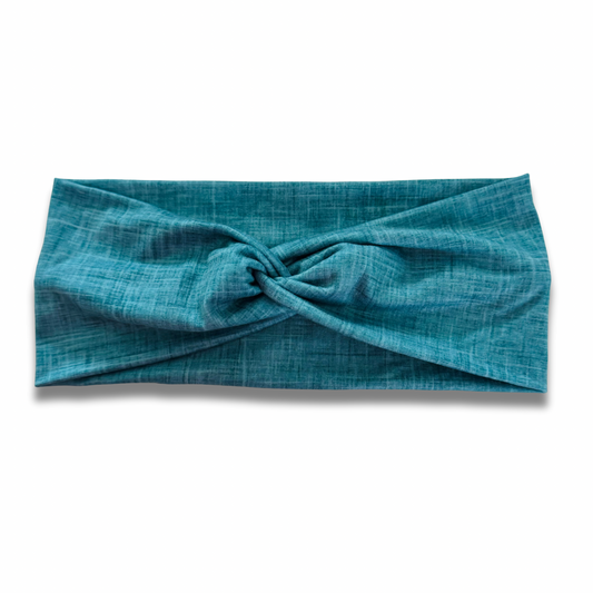 Teal Linen Style Sweetheart Headband (or removable tie option) Sewing Sweethearts Sweetheart