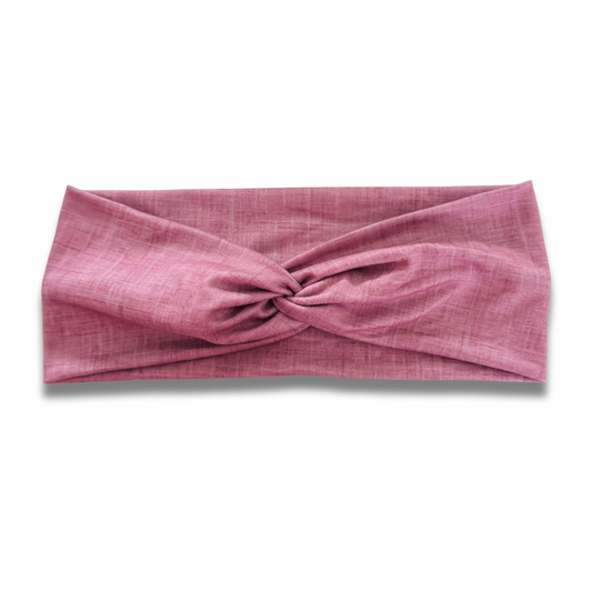 Pink Berry Linen Style Sweetheart Headband (or removable tie option) Sewing Sweethearts Sweetheart