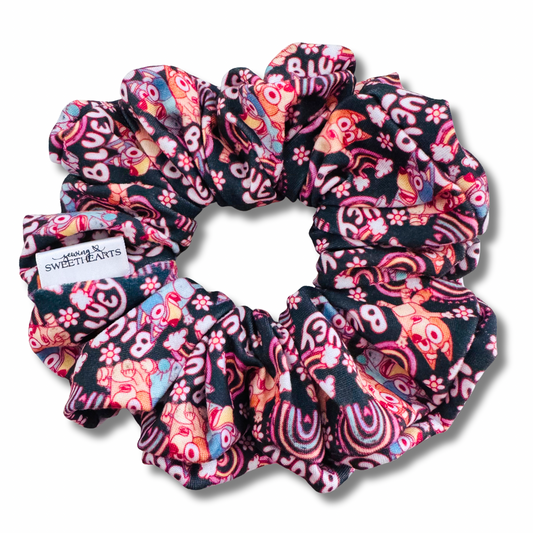 Blue Dog Rainbows Scrunchie Sewing Sweethearts