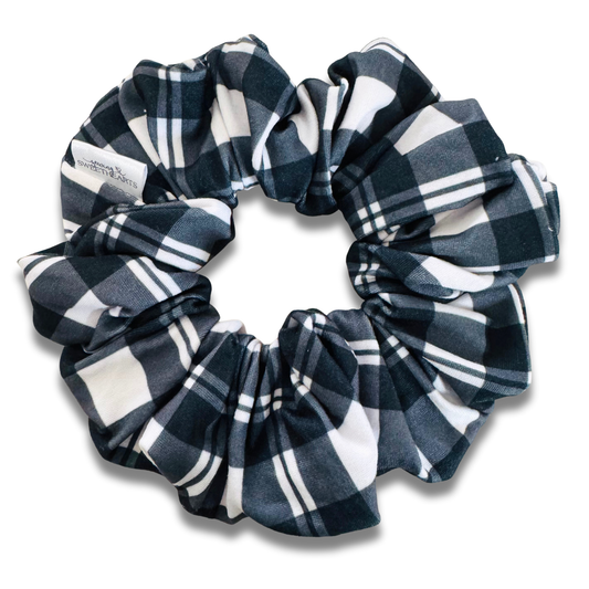 Black, White, and Cozy Scrunchie