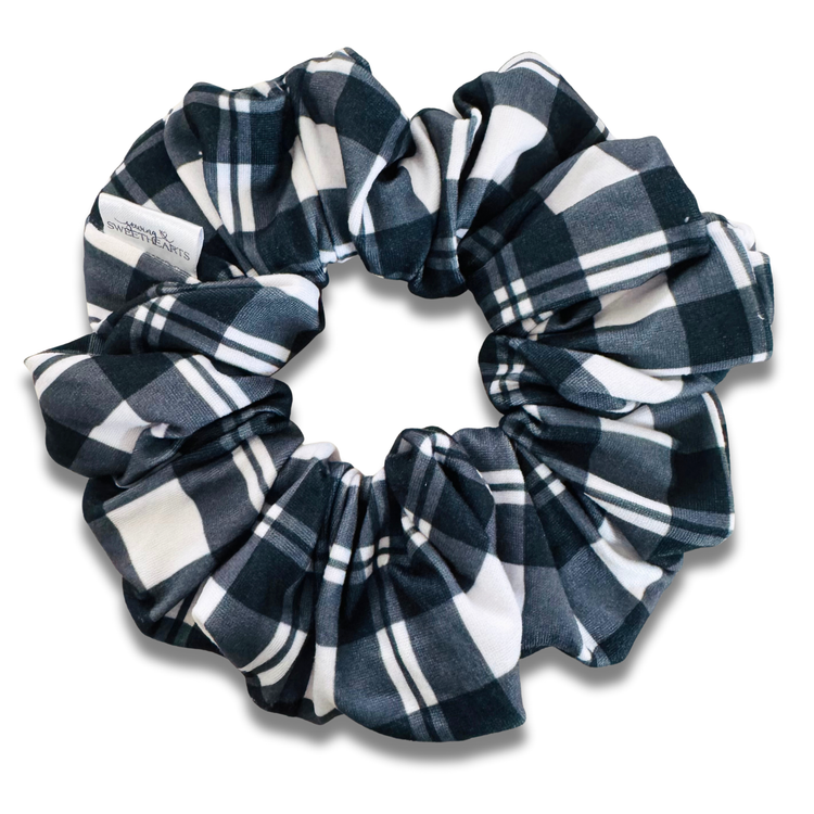 Black, White, and Cozy Scrunchie