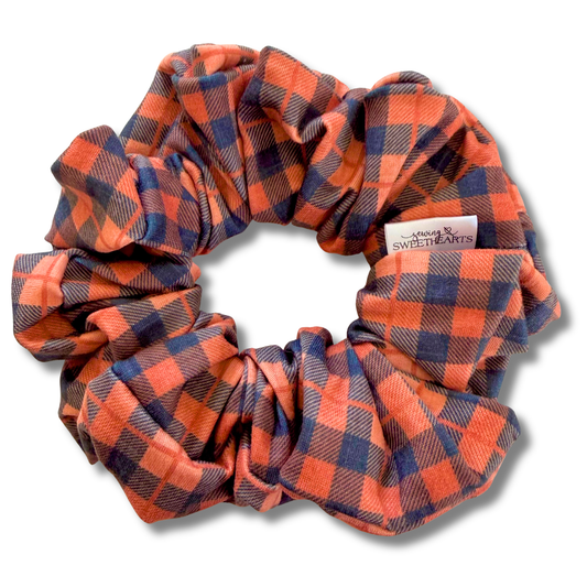 Harvest Plaid Scrunchie Sewing Sweethearts