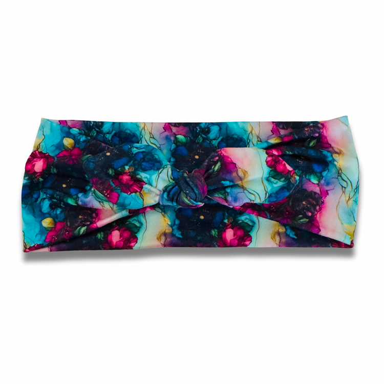 Enchanted Emerald Garden Sweetheart Headband (or removable tie option)