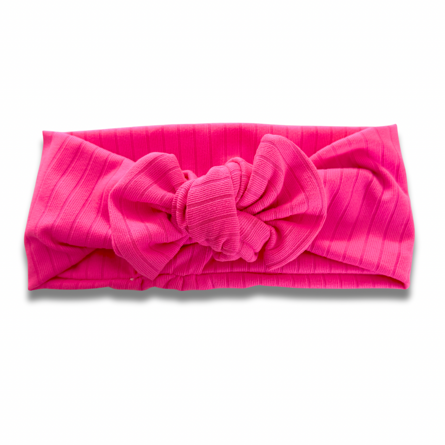 Neon Pink Ribbed Sweetie Headband Sewing Sweethearts