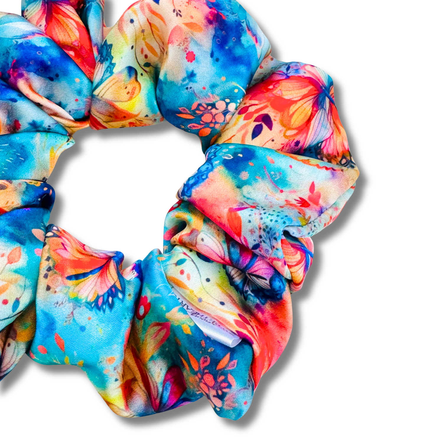 Bright Butterflies Satin Scrunchie  Sewing Sweethearts   