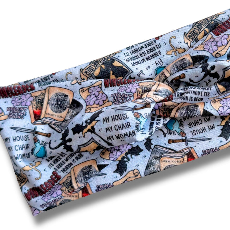 4th Wing: Wingleader Sweetheart Headband (or removable tie option) Sewing Sweethearts