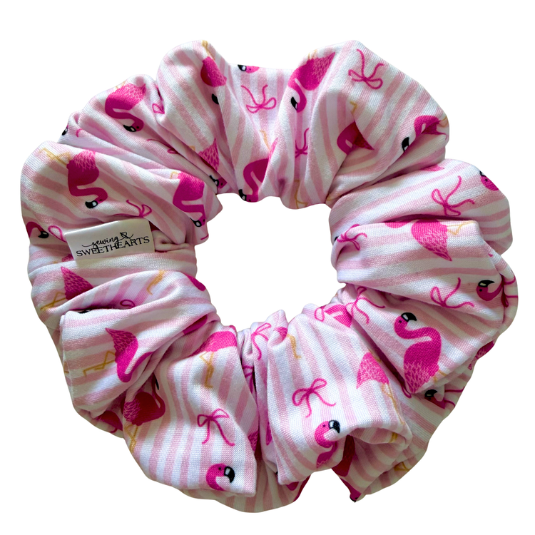 Flamingos Scrunchie Sewing Sweethearts