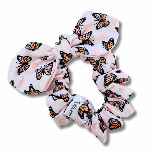 Butterflies Bow Scrunchie Sewing Sweethearts